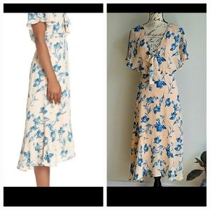 Chelsea 28 Nordstrom Floral Front Tied Midi Dress Ceremony Size XS‎